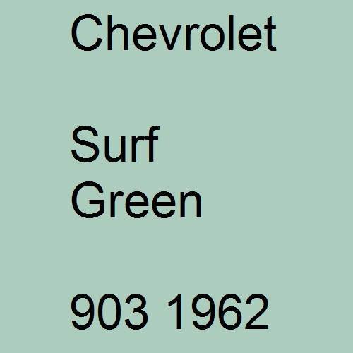Chevrolet, Surf Green, 903 1962.